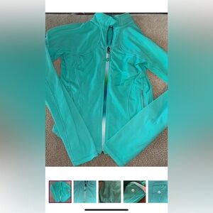 Lululemon Define Jacket, size 6, Turquoise zip up